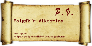 Polgár Viktorina névjegykártya